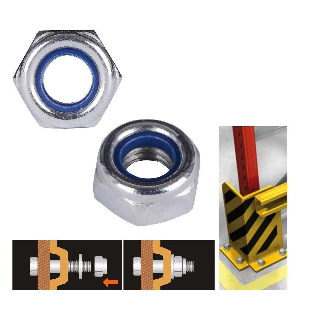 Trade Shop - Set 55 Pz Dado Esagonale Dadi Di Serraggio M4 4mm Antiscivolo Bulloni Viti 93338 -