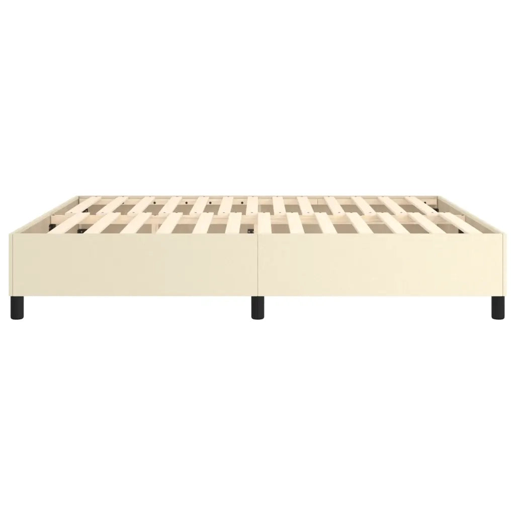Struttura Letto a Rete a Molle Crema 160x200 cm in Similpelle 3121055