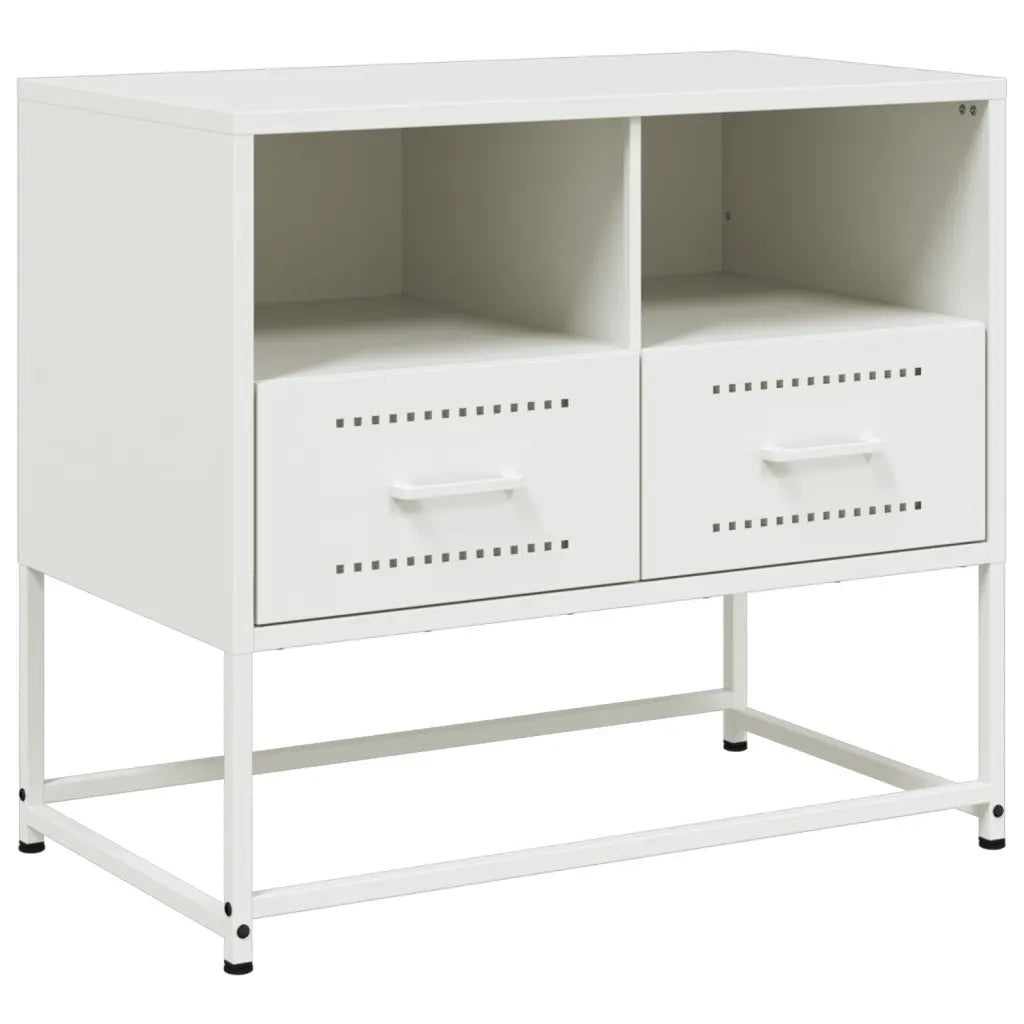 Mobile TV Bianco 68x39x60,5 cm in Acciaio 846553
