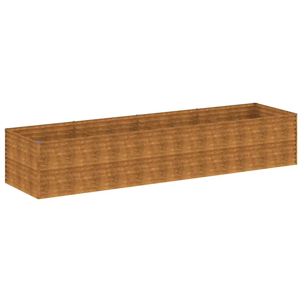 Fioriera Rialzata da Giardino-Vaso da giardino 386x100x69 cm in Acciaio Corten