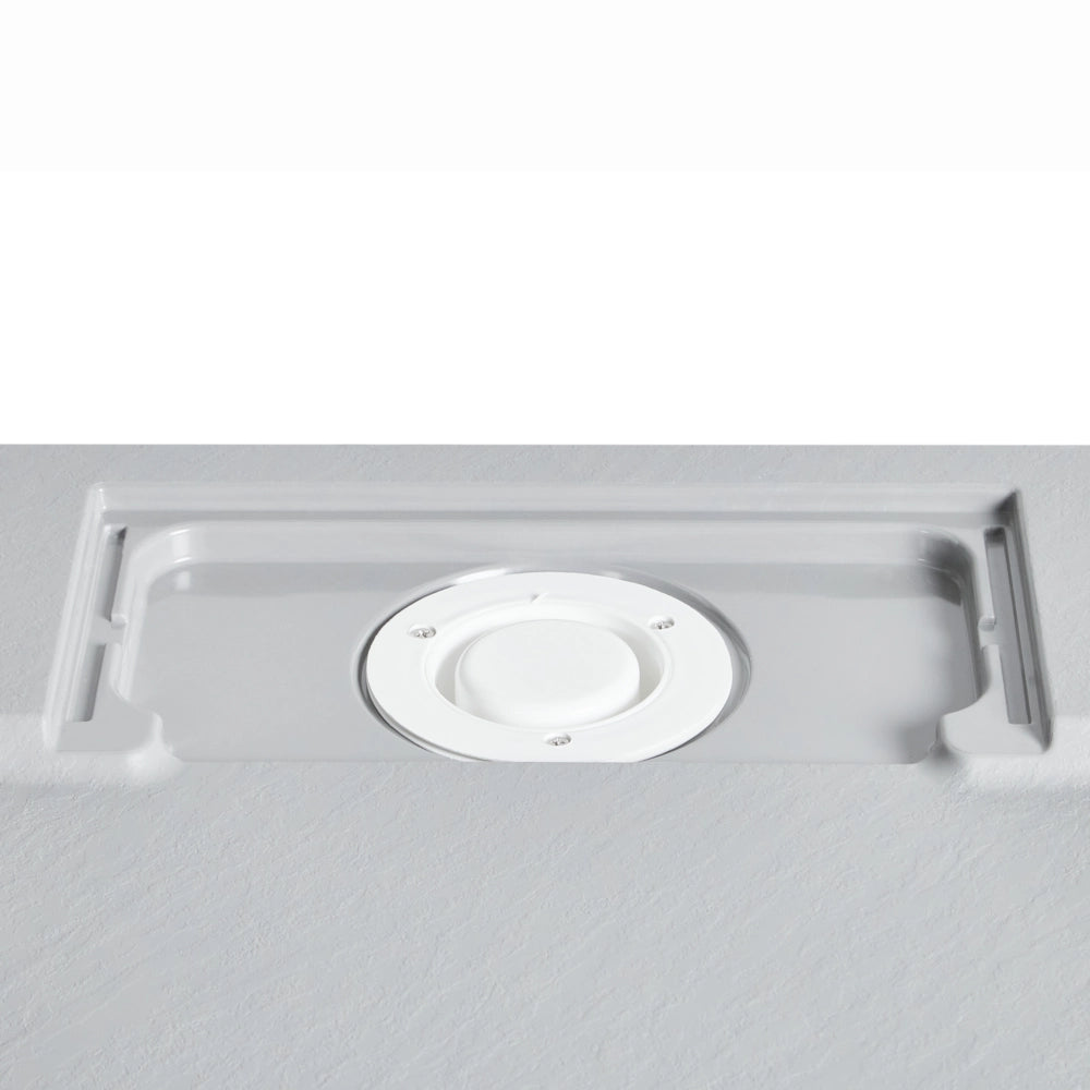 Piatto doccia con scarico grigio SMC 80 x 100 x 3 cm effetto pietra naturale minimalista