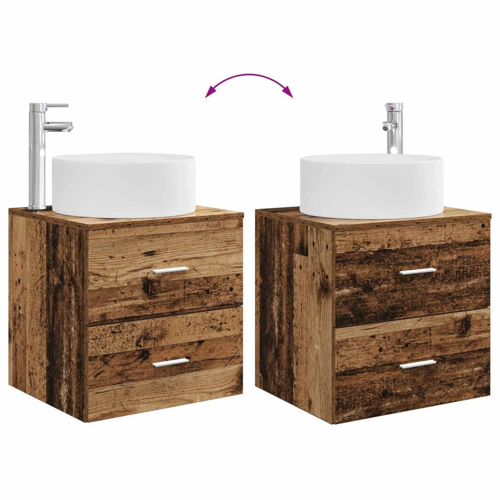 Set di mobili per il bagno 3 pz Legno antico 3405961