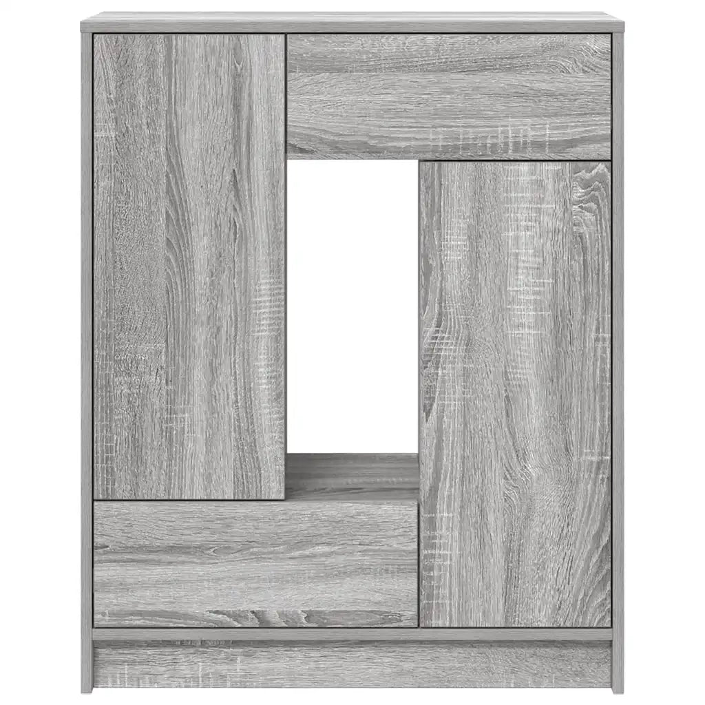 Credenza | Madia | Buffet da pranzo | Armadio da pranzo con Cassetti e Ante Grigio Sonoma 73x31x90 cm