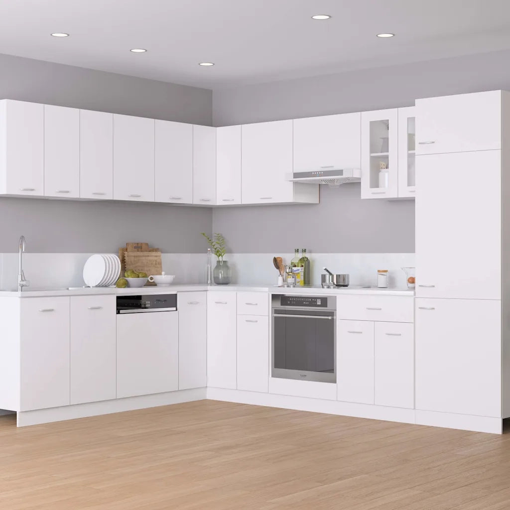 Mobile per Frigo “Lyon” Bianco 60x57x207 cm Legno Multistrato