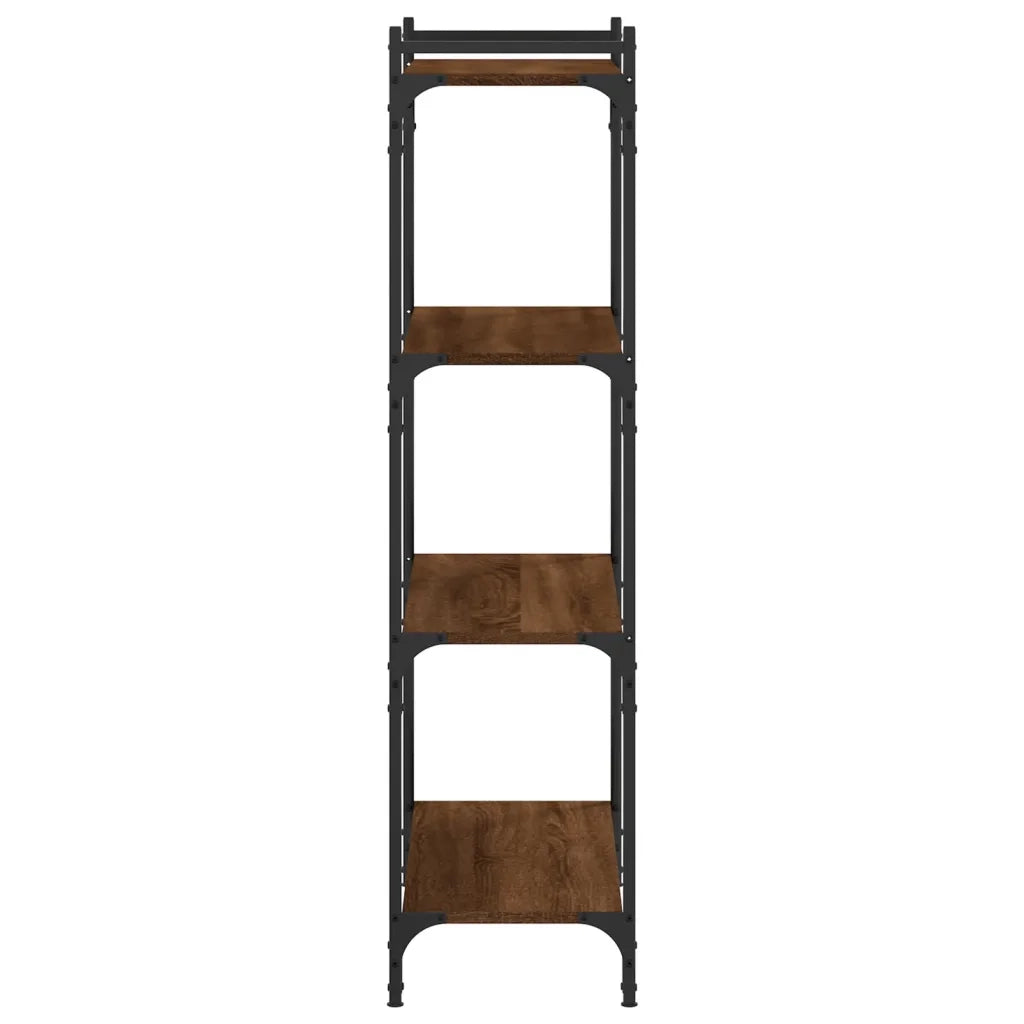 Libreria 4 Ripiani Rovere Marrone 80x30x120cm Legno Multistrato 837676