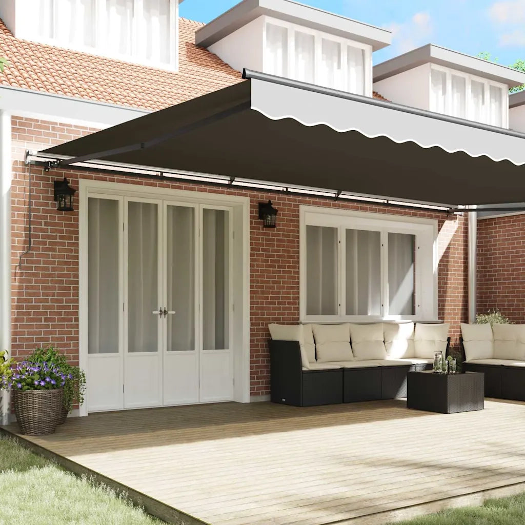 Tenda da Sole Antracite 6 × 3,5 m Metallo 313238