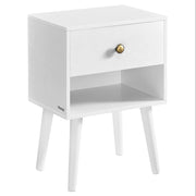 Comodini tavolini con cassetto e vano a giorno gambe in legno tavolini per soggiorno camera da letto divano bianco 12_0007701