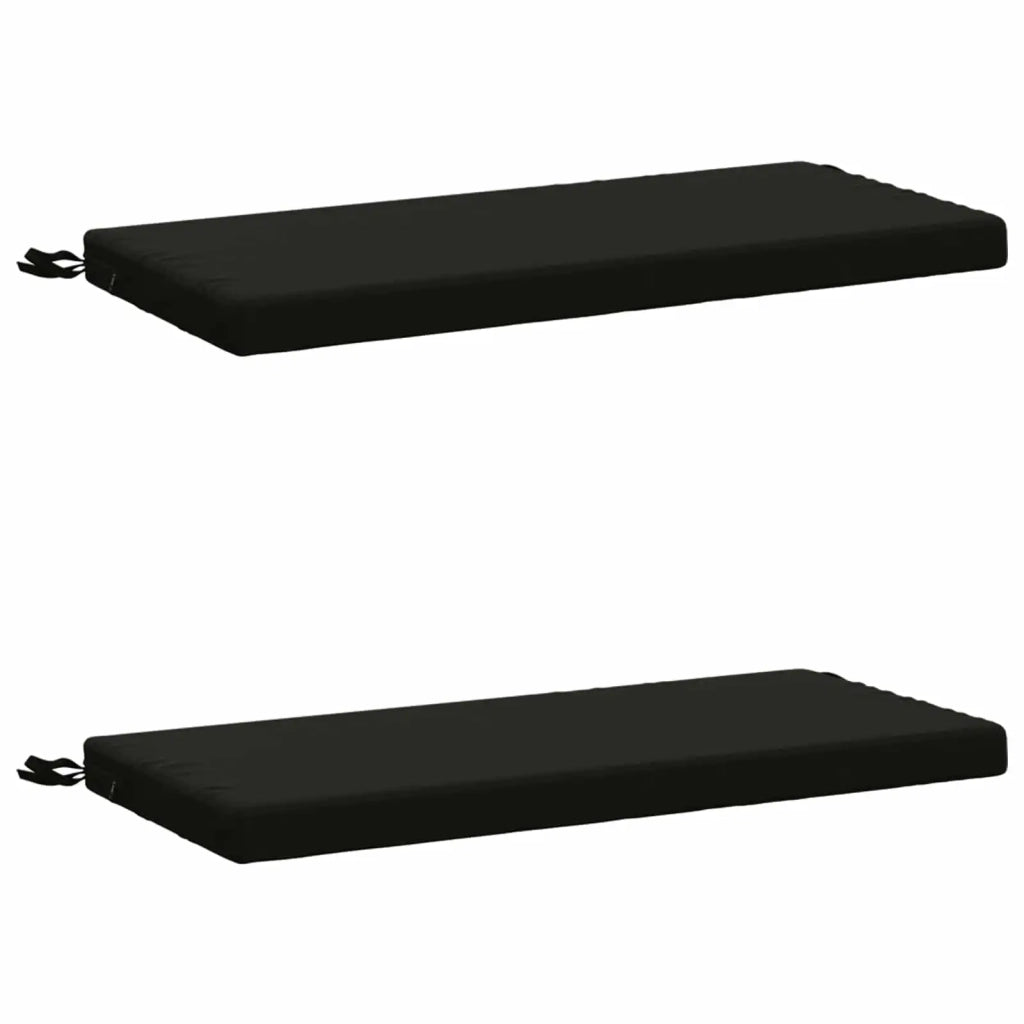 Cuscini per Panchina a 2 Pezzi SOEST 2 pz 100% Poliestere Nero 948705