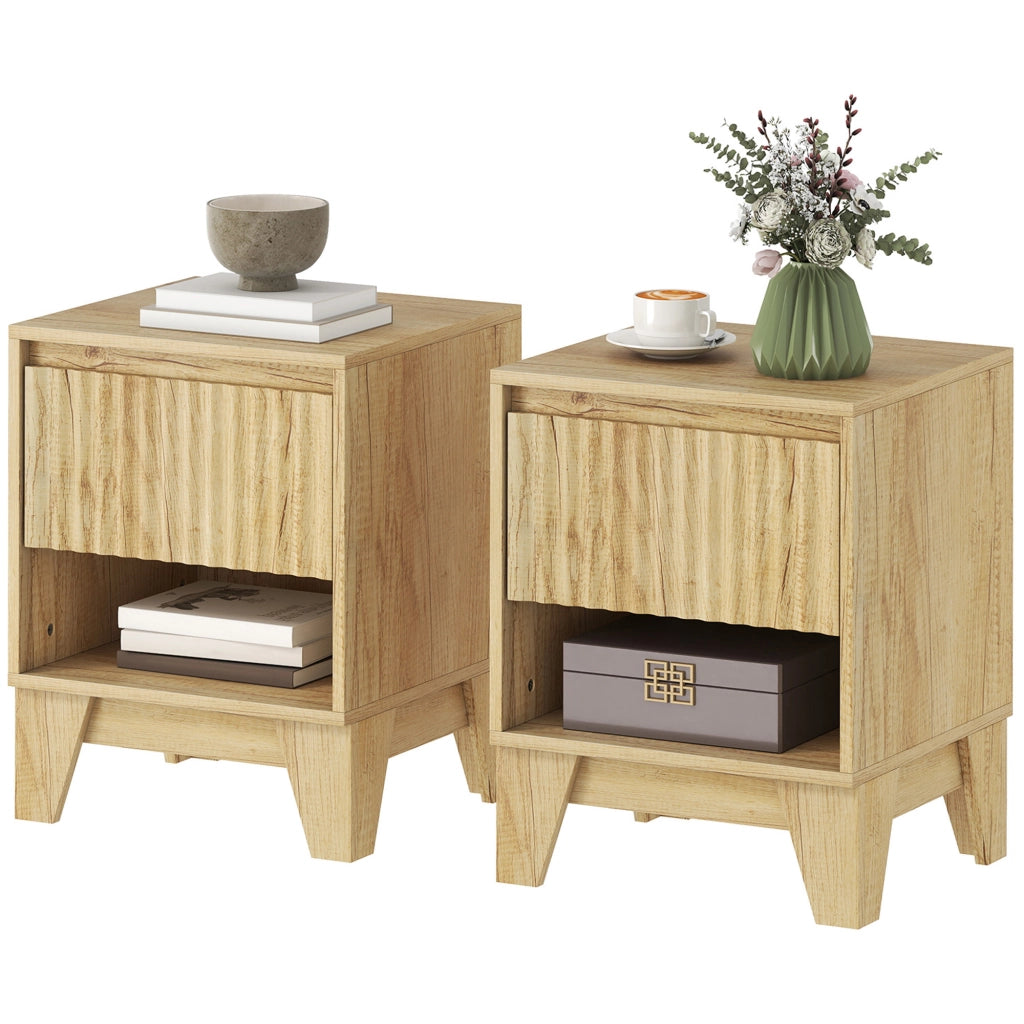 Tavolino da notte ¨C Minimal ¨C 43x40x55 cm naturale