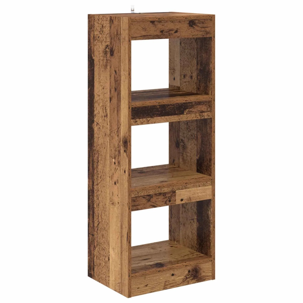 Armadio per Libri 3 livelli 40 x 30 x 103 cm Legno vecchio 880453