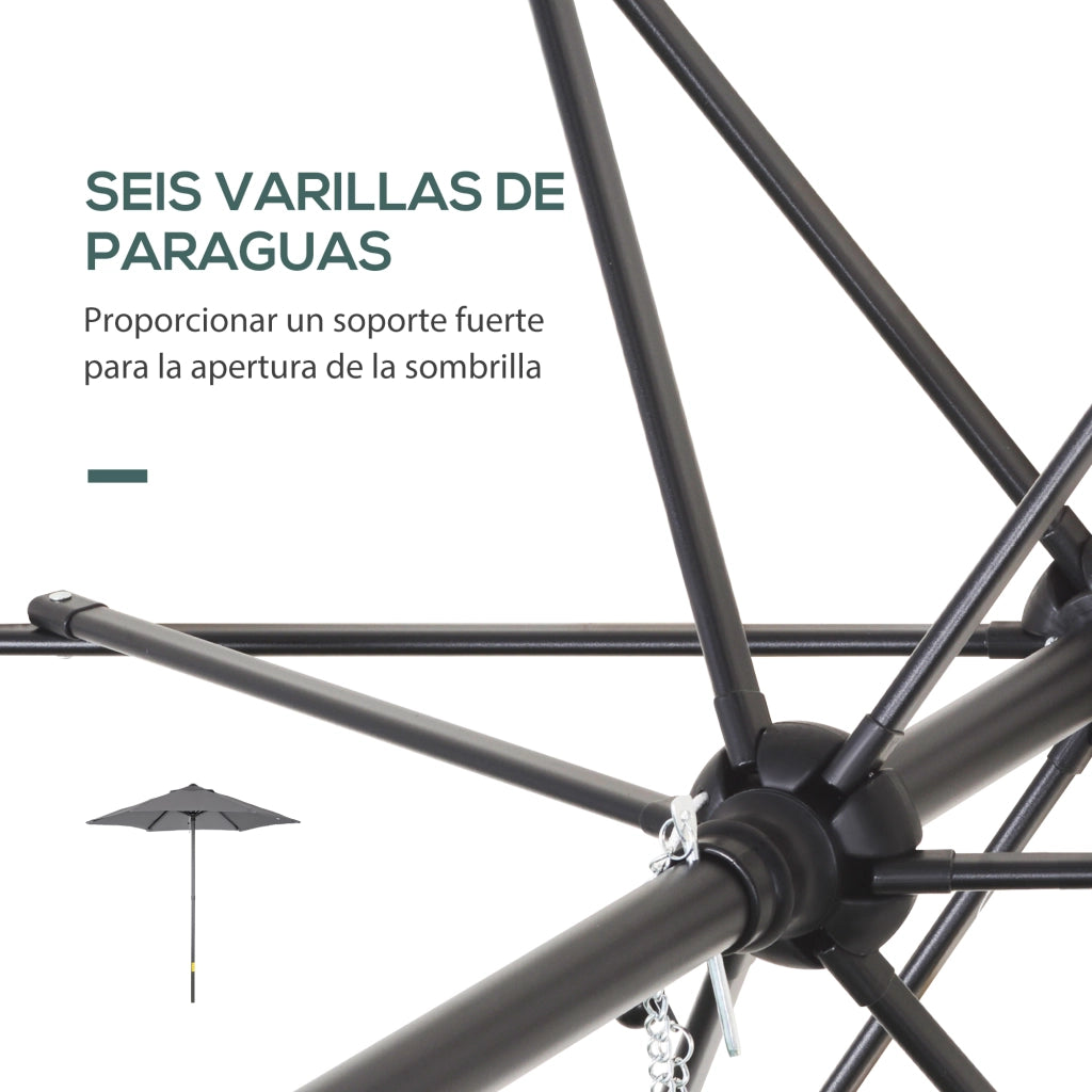 Ombrellone da Giardino con Ventilazione ¨C zephmum ¨C Grigio Antracite