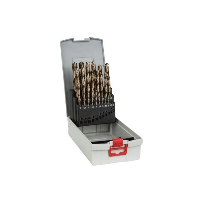 Bosch 2608587018 ProBox Set di punte per metallo HSS-Co 25 pezzi da 1 a 13 mm colore Nero