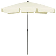 Ombrellone da spiaggia giallo 180 x 120 cm sabbia 02_0008395