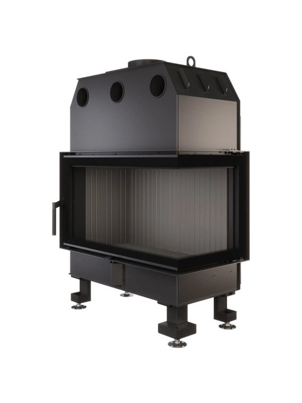 Caminetto ad angolo Inserto Apertura destra Nero Energy 85x50x47 (17 kW) ECO