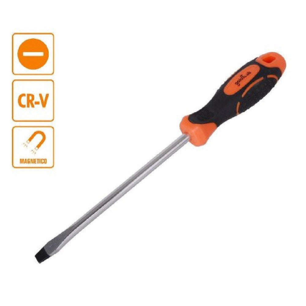 Trade Shop - Cacciavite Giravite 4x75 Mm Con Punta Magnetica A Taglio In Acciaio Cr-v 94879 -