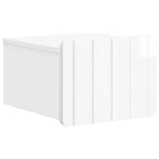 Mobiletto da notte a muro Bianco Lucido 33 x 34,5 x 24 cm