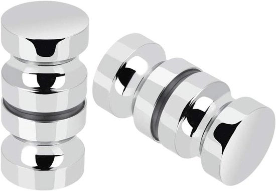 Maniglia per porta in vetro 30 mm - acciaio inossidabile - doppia faccia - 2 pezzi