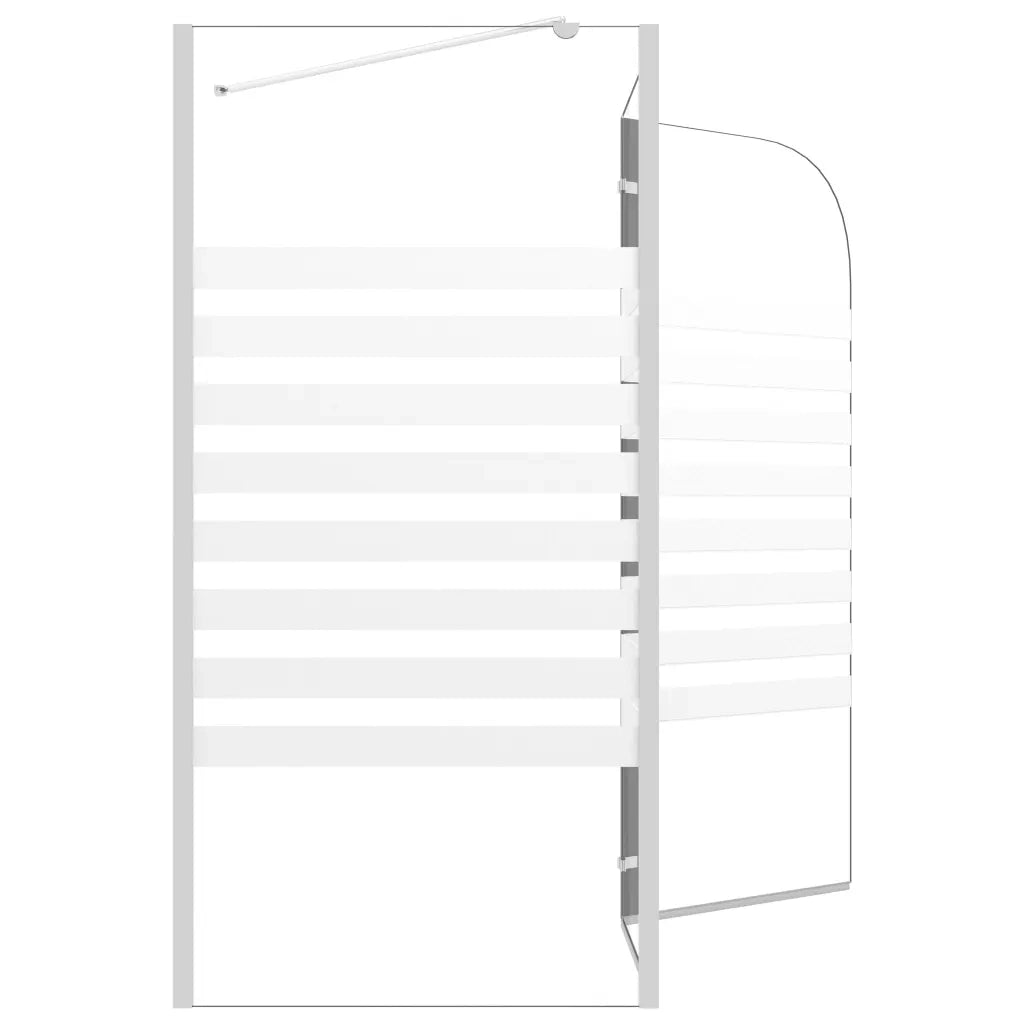 Cabina da Bagno 120x68x130 cm in Vetro Temperato a Righe cod mxl 53755