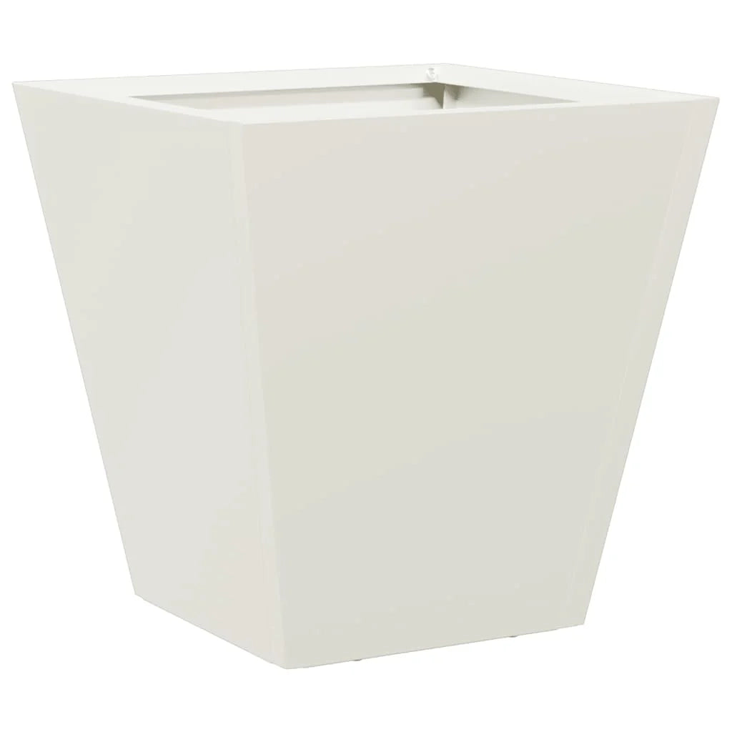 Fioriera rialzata per piante fiori giardino terrazze set da 2 30 x 30 x 30 cm acciaio bianco 02_0038914