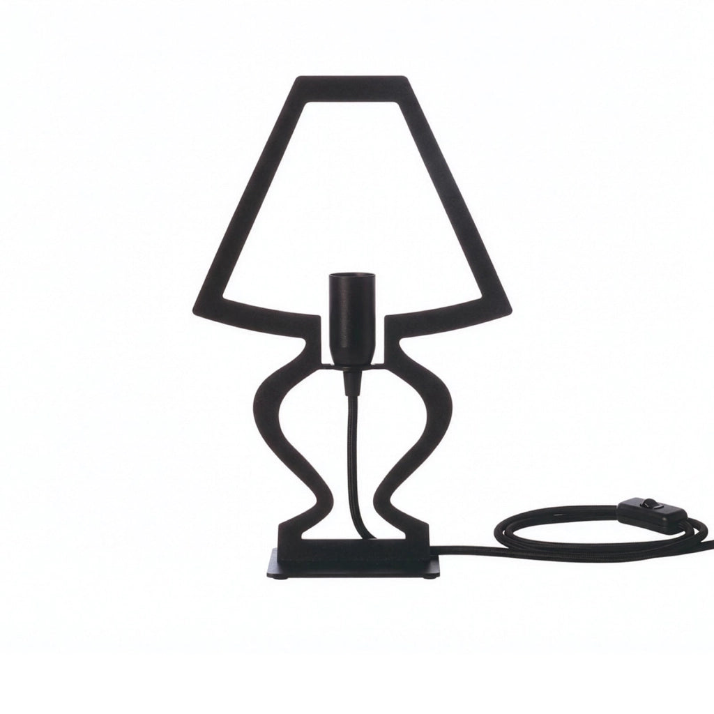 Lampada da tavolo design Silhouette piccola Nero