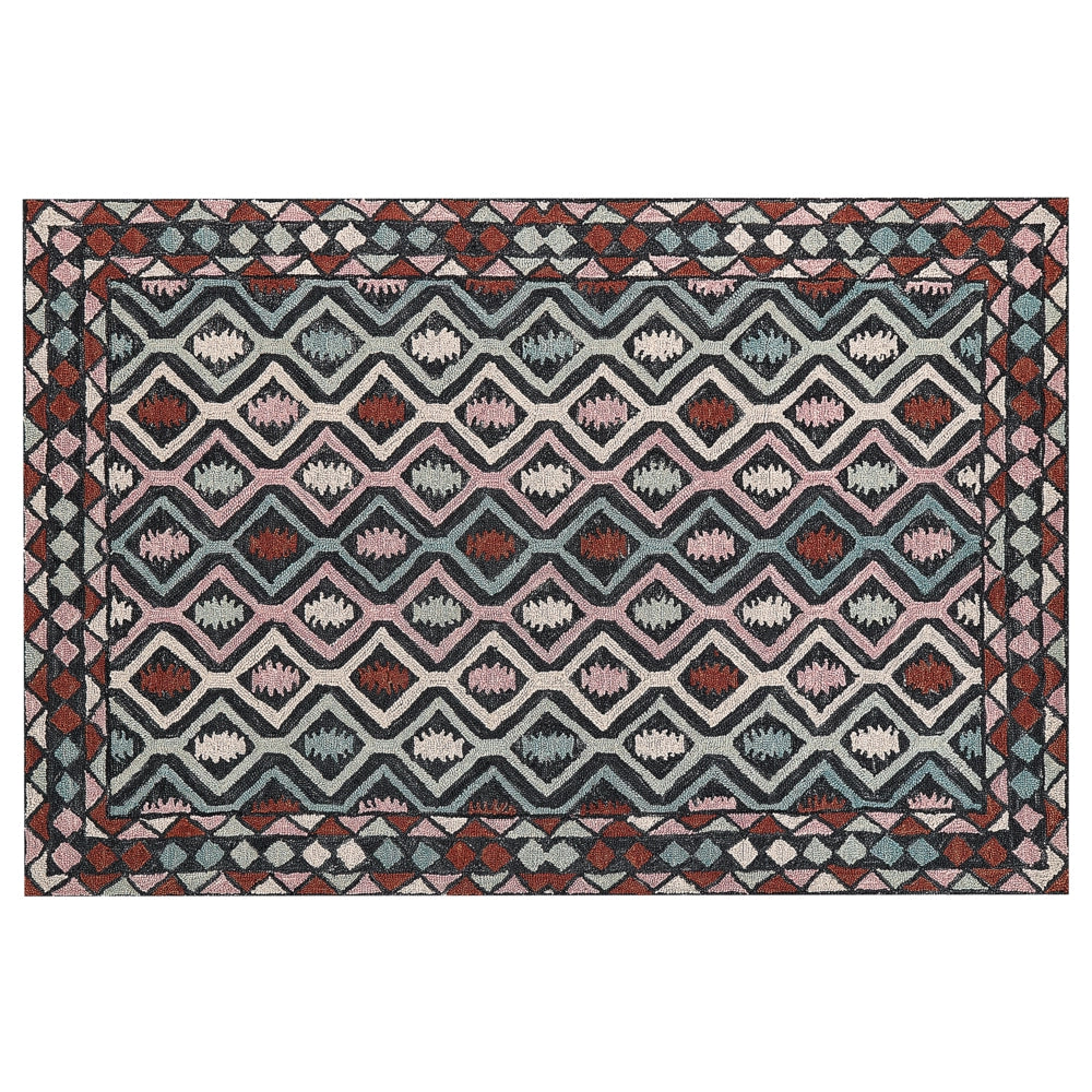 Tappeto moderno con motivo geometrico tribale 160 x 230 cm multicolore camera da letto salotto
