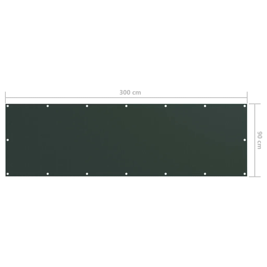 Schermo da balcone | Paravento da Balcone Verde Scuro 90x300 cmTessuto Oxford