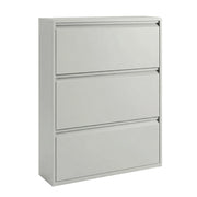 Scarpiera Salvaspazio in Metallo Grigia 3 Ante – Modello Slim Emy 80x14x103.2 cm