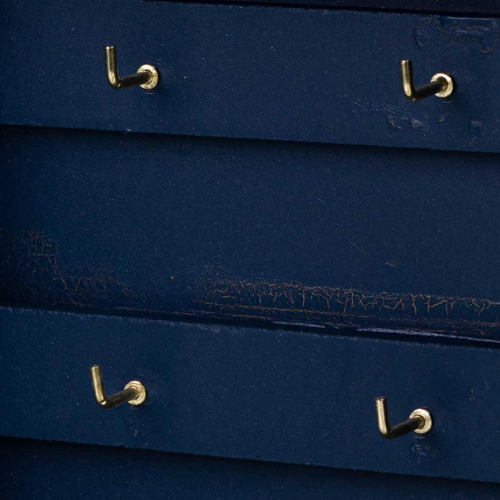 Cassetta portachiavi in ​​legno blu, 16x5,5x20h cm