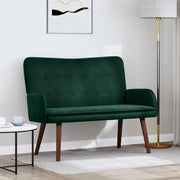 Sofa a Due Posti Verde Scuro 115 x 61 x 87 cm Velluto
