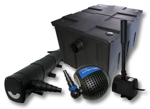 Set: Filtro bio per laghetto 60000l Chiarificatore UVC 72W Pompa 80W Pompa fontana