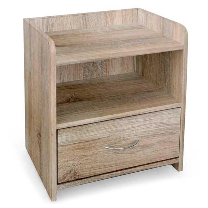 COMODINO IN LEGNO CON UN CASSETTO 43X30X48 CM IN ROVERE