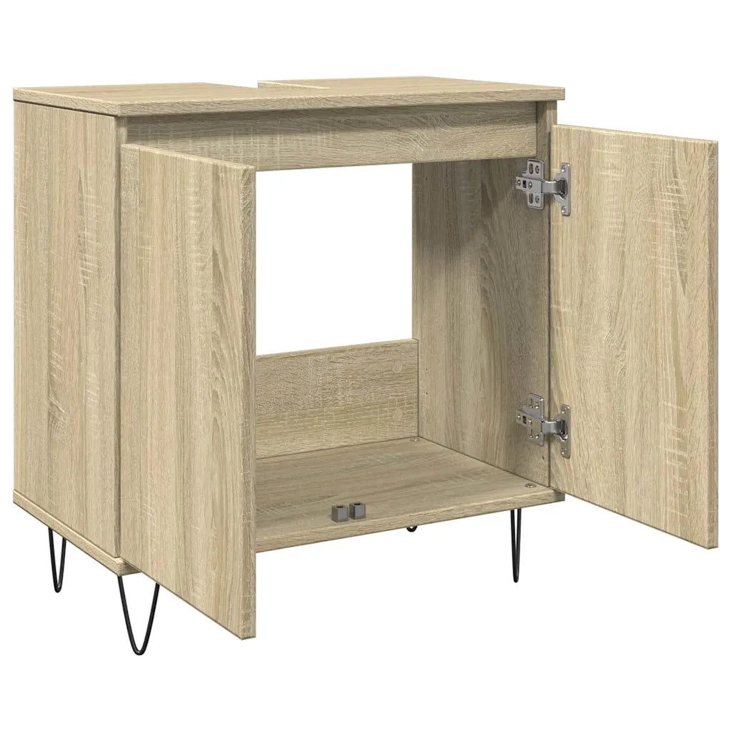 Mobile da Bagno Rovere Sonoma 58x33x60 cm in Legno Multistrato 849674