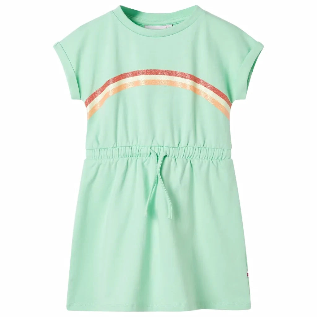 Abito da Bambina con Coulisse Verde Brillante 104