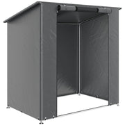 Tenda impermeabile da garage portatile 1;9x1;2m con porta a cerniera arrotolata finestra di ventilazione grigio scuro