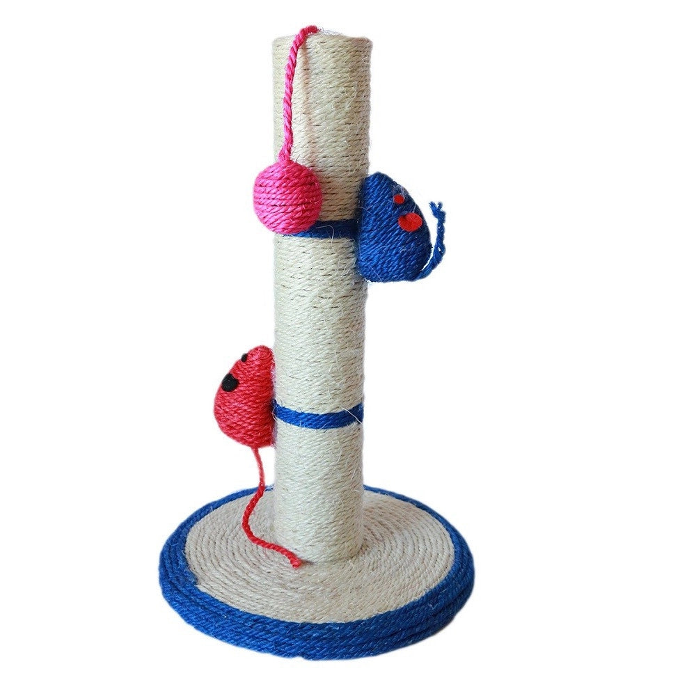 Trade Shop - Tiragraffi Gioco Corda Colonna Pallina Artigli Gatto Tira Graffi 42x24cm. Mod B -