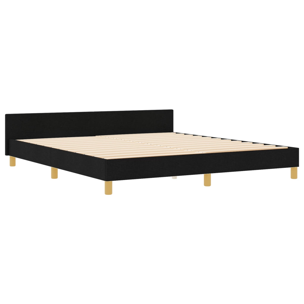 Struttura letto  nera 180x200 cm in tessuto