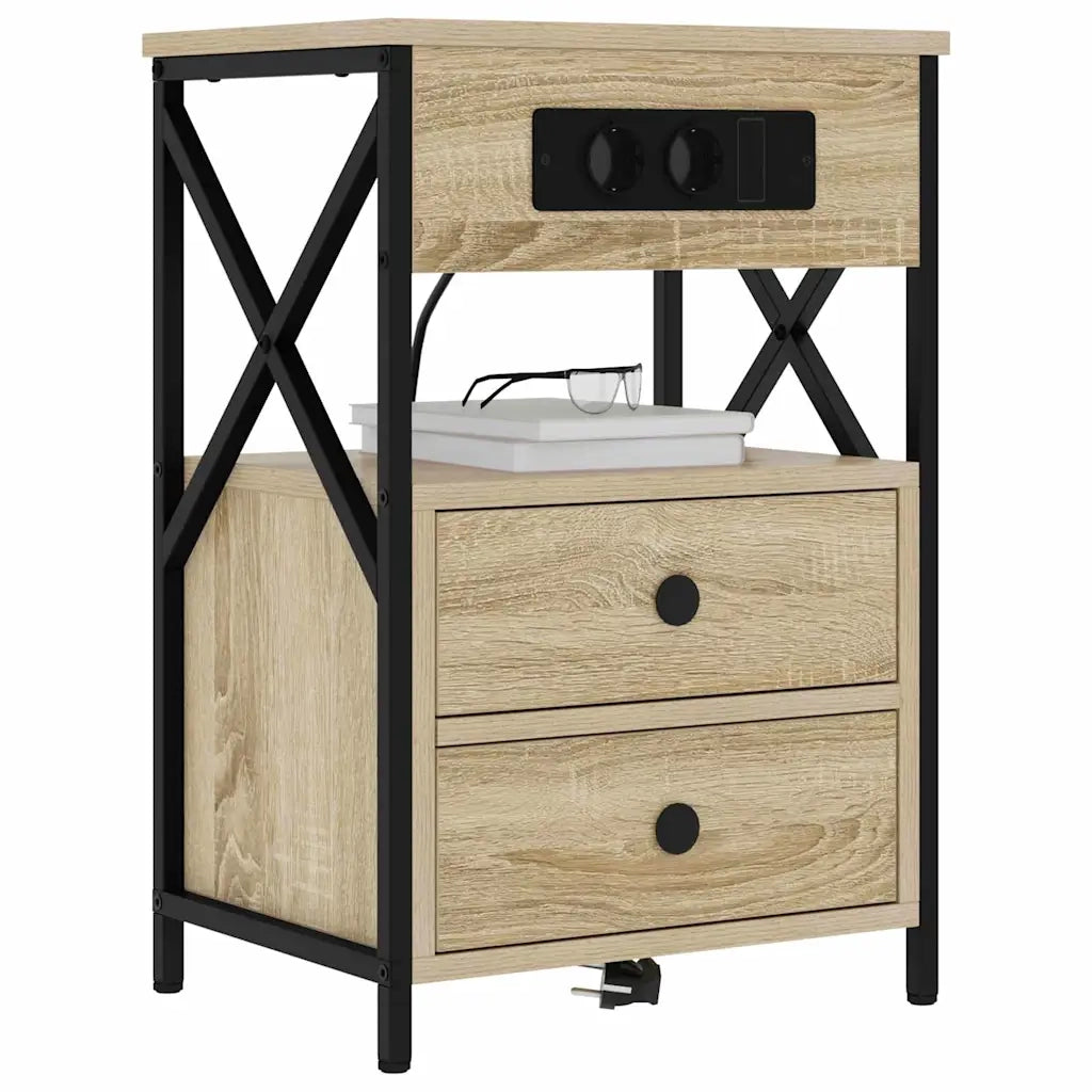 vidaXL Armadio da Notte con cassetto rovere sonoma 40 x 31 x 60 cm
