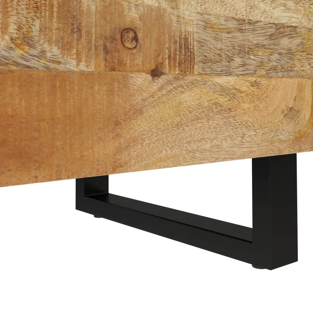 Set di 2 Comodini | Armadio da Notte | Mobiletto da notte 40x33x46 cm in Legno Massello di Mango