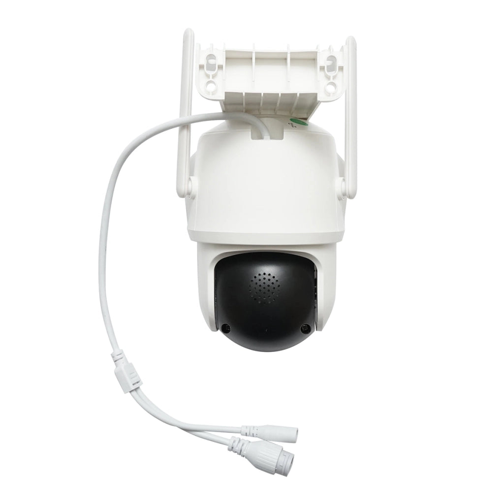 Telecamera di sorveglianza con 4 lenti, 3 obiettivi da 12 MP, 2 CPU dual control, P2P WIFI 2.4GHz, PTZ con sensore di movimento, visione notturna a colori, rilevamento umano AI e applicazione iCSee