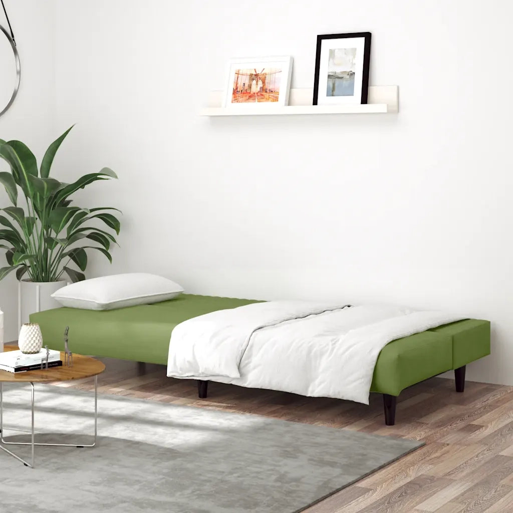 Divano letto | Sof¨¤ letto | Letto singolo a 2 Posti Verde Chiaro in Velluto