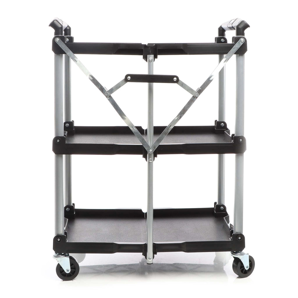 Carrello pieghevole multiuso con 3 piani Fino a 120 kg Per officina, ufficio, gastronomia