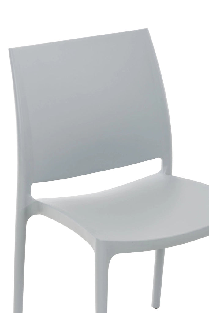 Sedia outdoor Maya impilabile grigio chiaro
