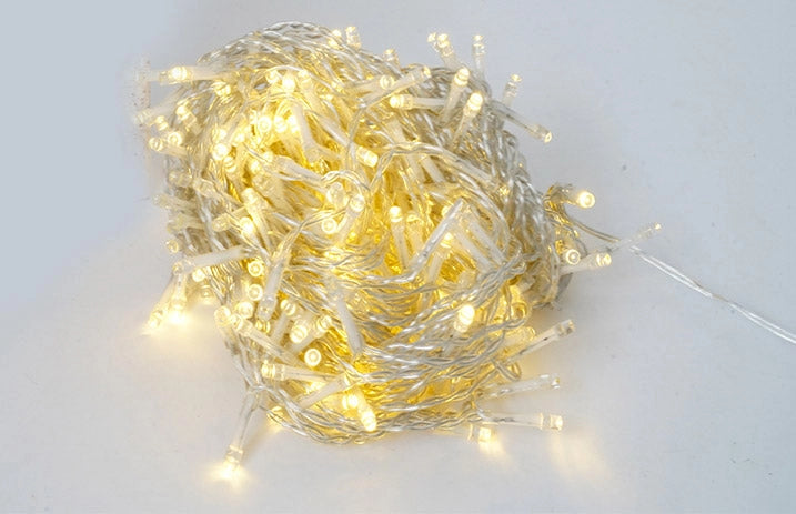 Luci di Natale Cascata 240 Flash LED 200x100 cm Luce Calda Cavo 3m Trasparente