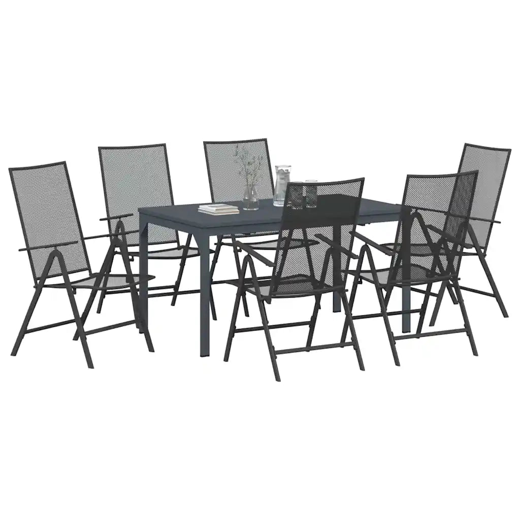 Set da Pranzo per Giardino 7 pcs Antracite 3378814