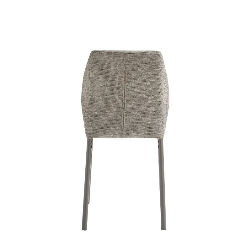 Set di 4 Sedie Anya In Tessuto Tortora Dimensione 56x42x88,5cm