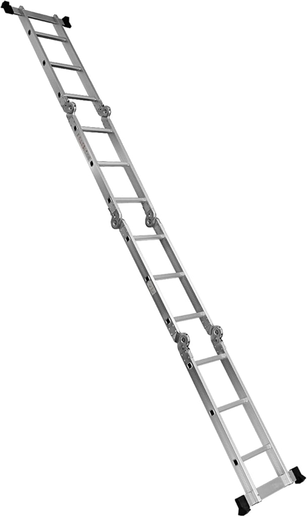 Scala Pieghevole Multiuso, Scala Estensibile con Struttura in Alluminio, Facile da Conservare, Piccola Scala per Uso Interno ed Esterno