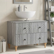 Armadio per Lavabo da Bagno ALKMAAR Sonoma grigio 896141