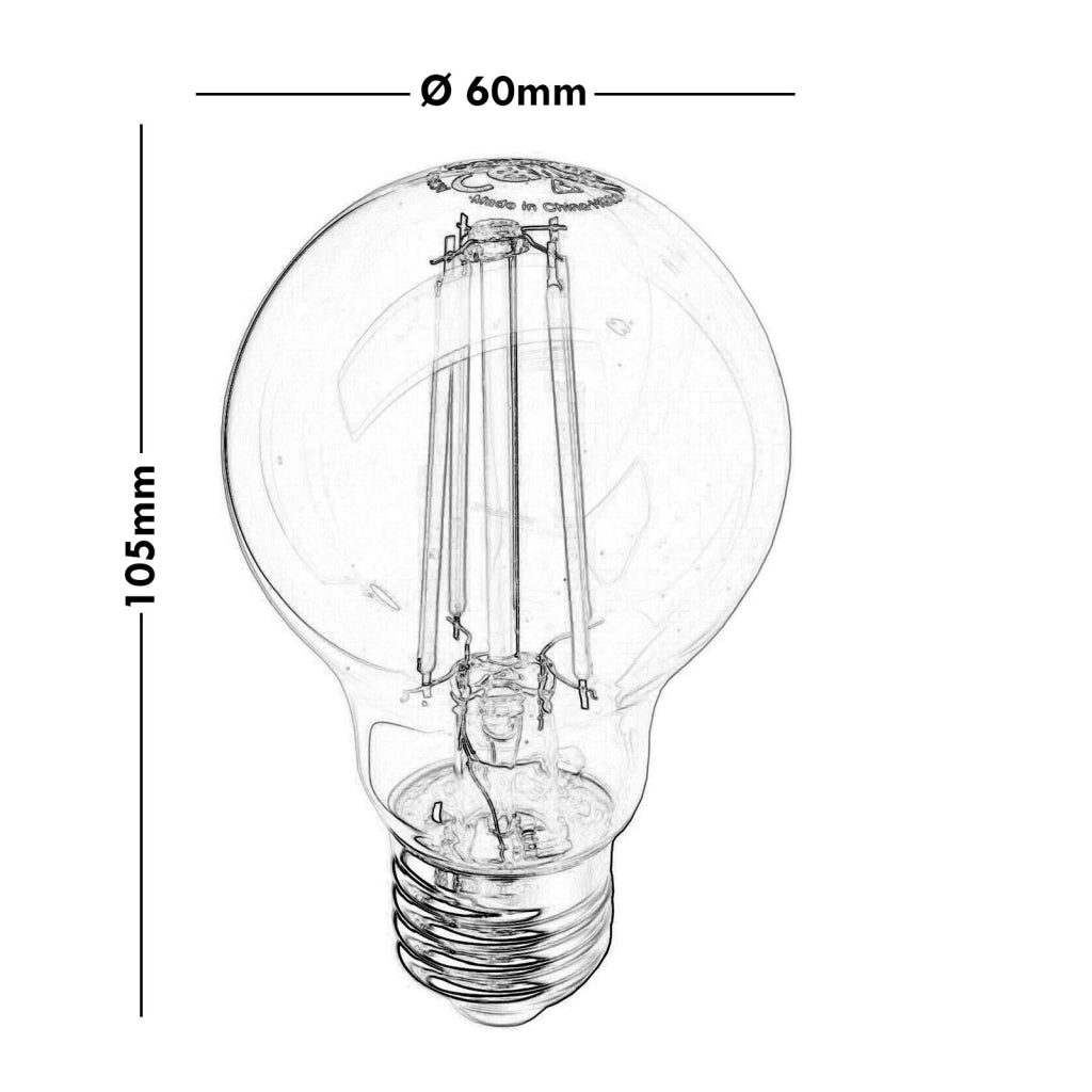 Lampadina A60 LEDVANCE LED 7W E27 lampada vetro dimmerabile luce decorativa 2700K pub bar pizzeria 230V