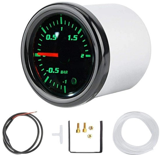 Indicatore di Carburante a LED 2" Universale - Display LED - Per Motocicletta - Contachilometri Turbo - Materiale Aluminium/Komposit - Inclusi Accessori di Installazione - Contachilometri Turbo