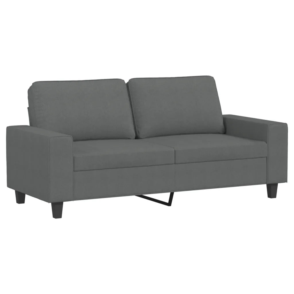 Set di Divani 3 pz Grigio Scuro in Tessuto